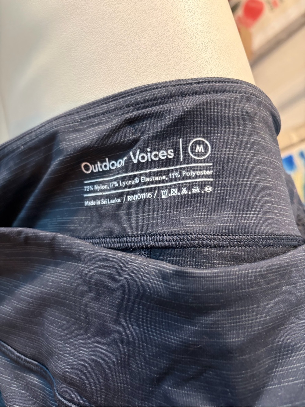 Outdoor Voices Heathered Navy Performance Leggings